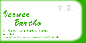 verner bartho business card